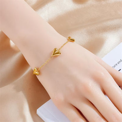 Heart Bracelet for Women – Anti Tarnish Minimal Chain | Lightweight Daily Wear Jewelry - Petals & Ore