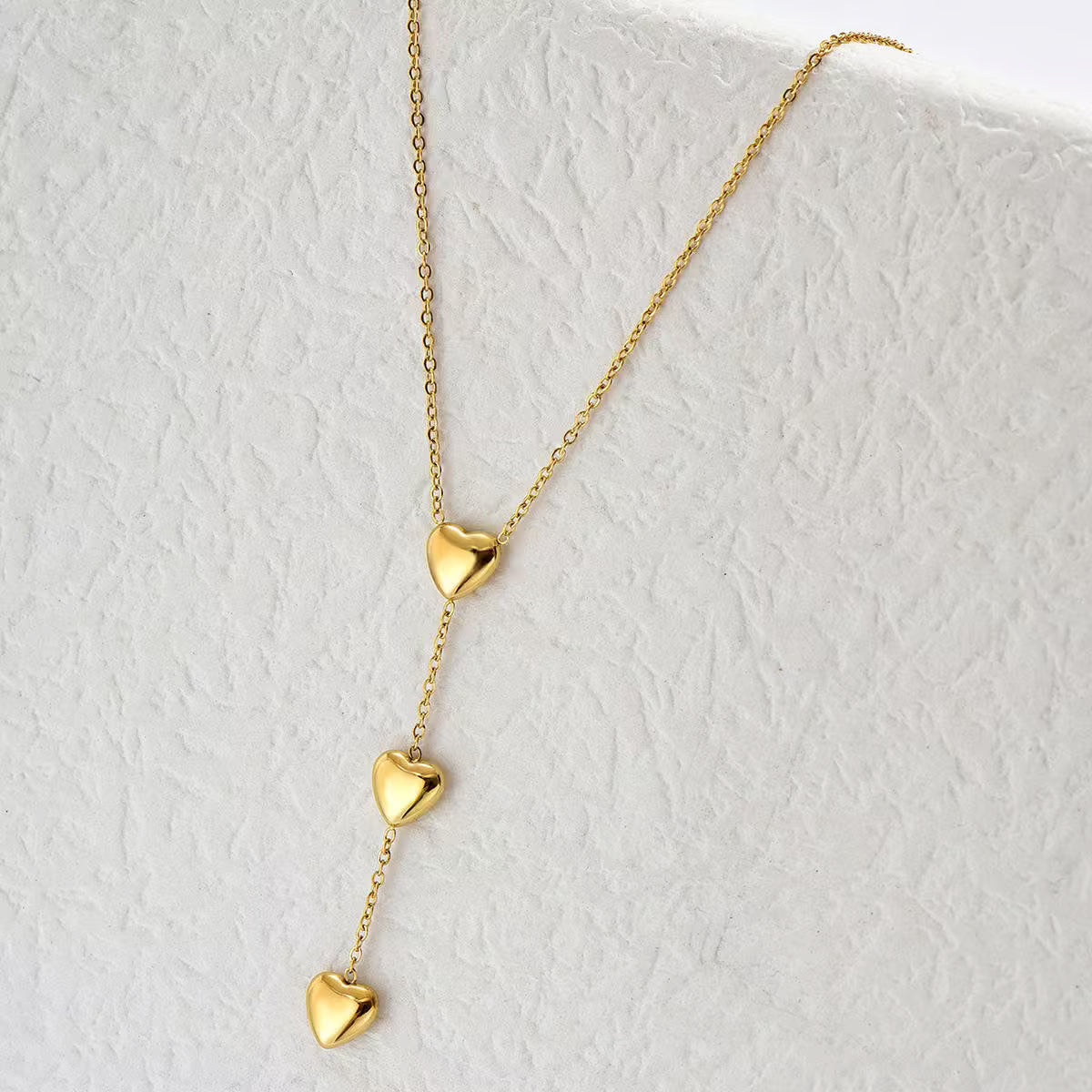 Minimal Gold Heart Pendant Necklace – Dainty Layered Chain for Women, Everyday Wear, Anti Tarnish Finish - Petals & Ore