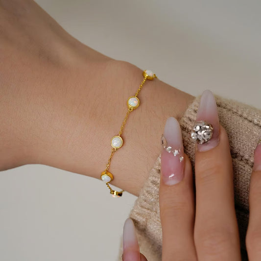 Pearl Bracelet for Women – Minimal Dainty Chain | Daily Wear Elegant Jewellery - Petals & Ore