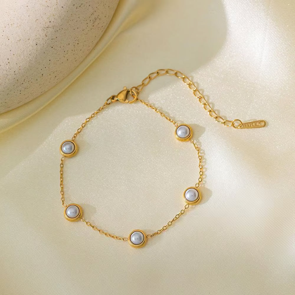 Pearl Bracelet for Women – Minimal Dainty Chain | Daily Wear Elegant Jewellery - Petals & Ore
