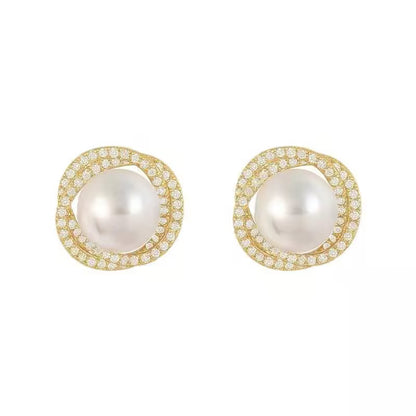 Pearl Stud Earrings for Women – Lightweight Daily Wear Minimal Jewelry - Petals & Ore